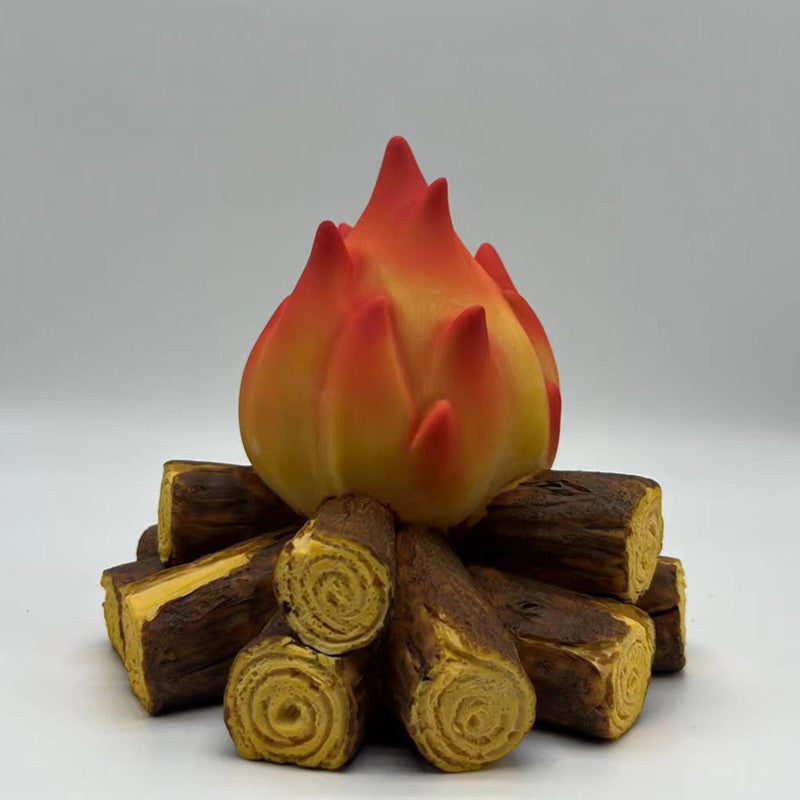 Battery Resin Simulated Firewood Table Lamp