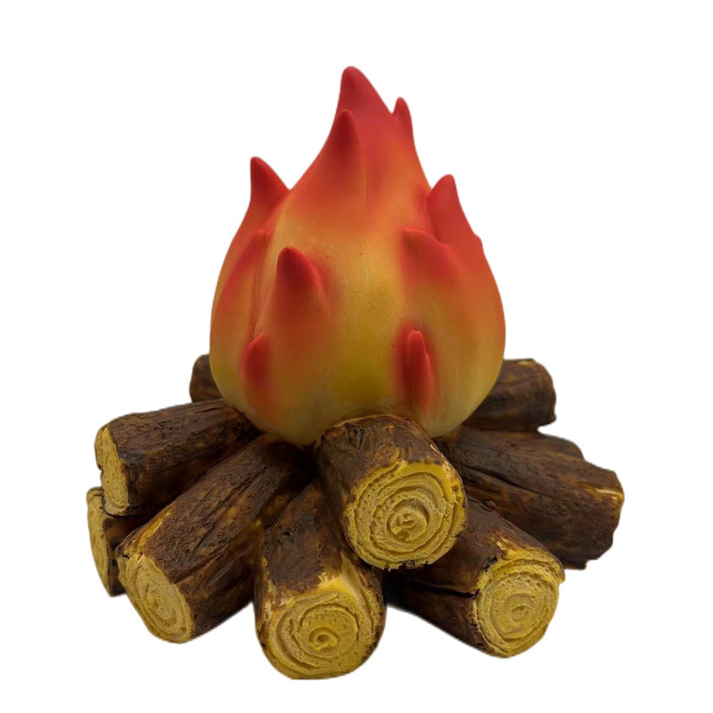 Battery Resin Simulated Firewood Table Lamp