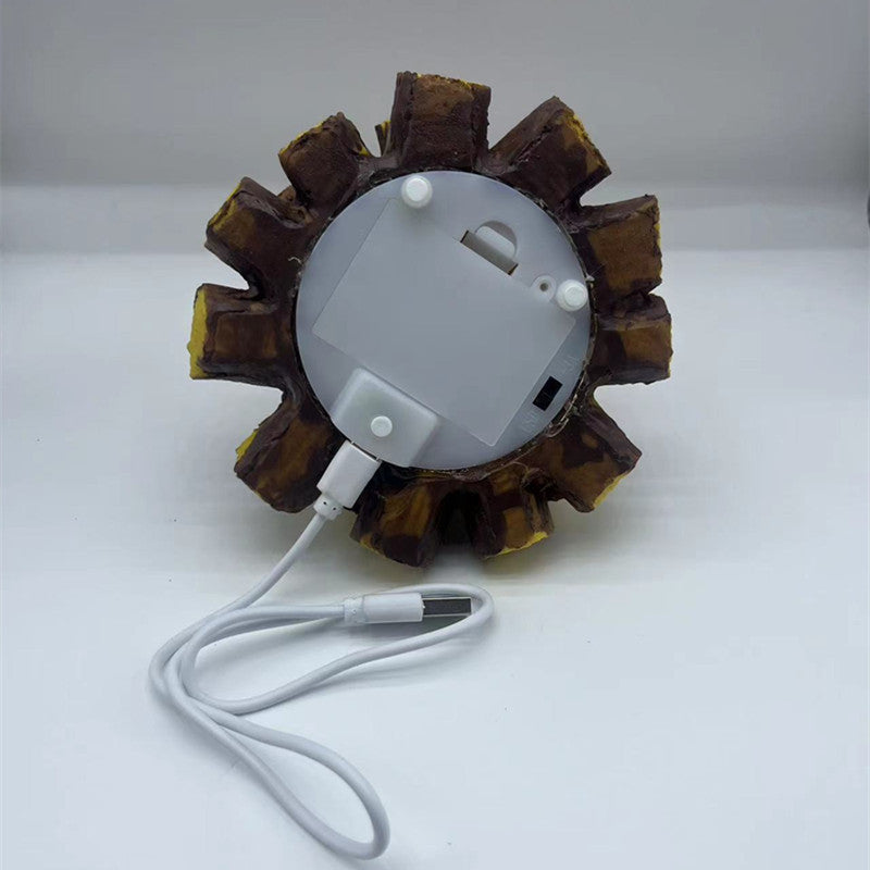 Battery Resin Simulated Firewood Table Lamp