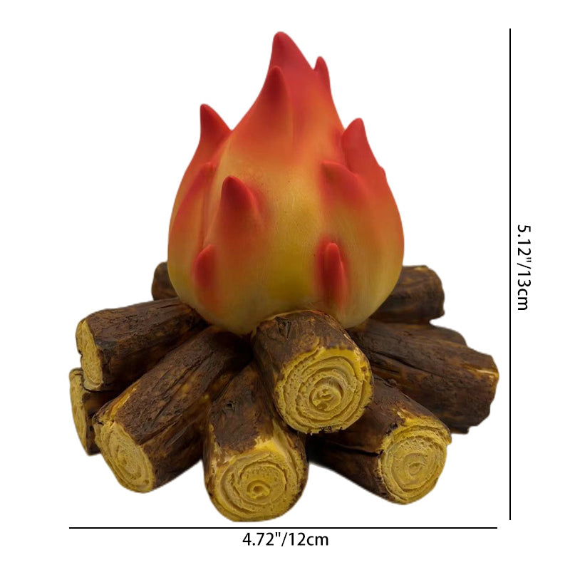 Battery Resin Simulated Firewood Table Lamp