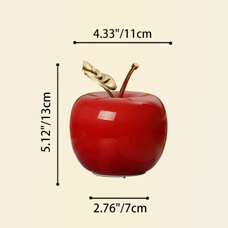 Battery Iron Glass Apple-Shaped Table Lamp