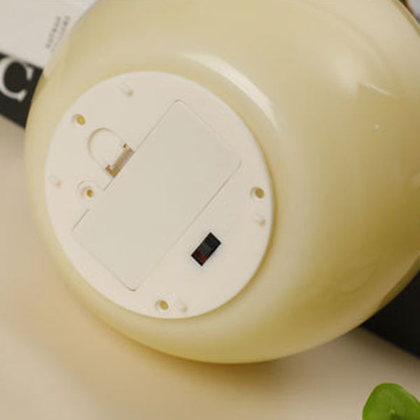 Battery Iron Glass Apple-Shaped Table Lamp