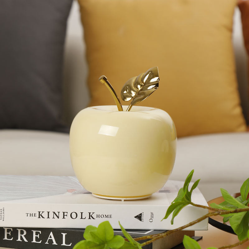 Battery Iron Glass Apple-Shaped Table Lamp