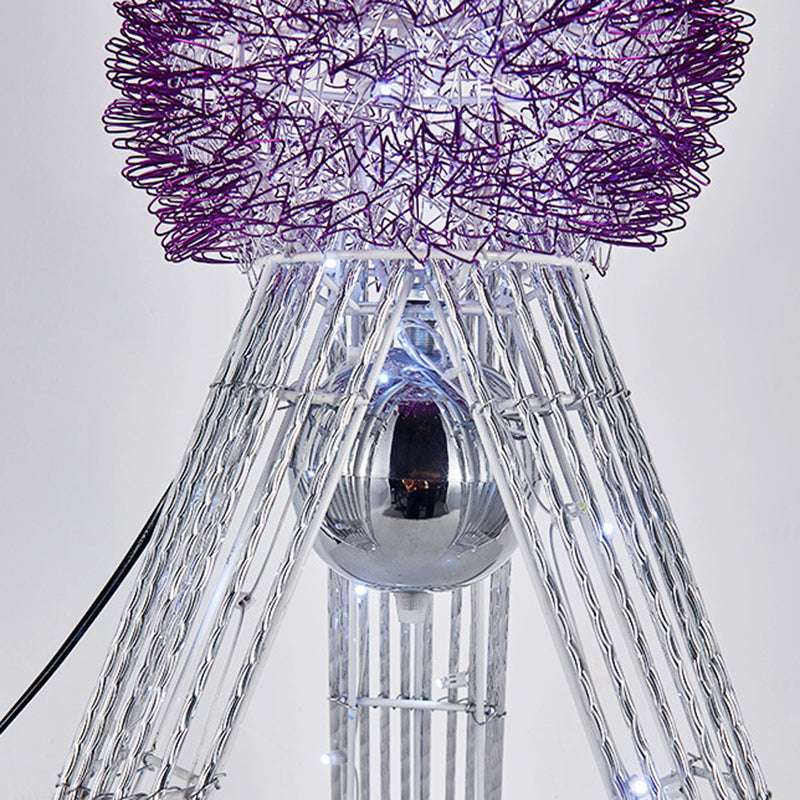 Weaving Aluminum Wire Tower Floor Lamp
