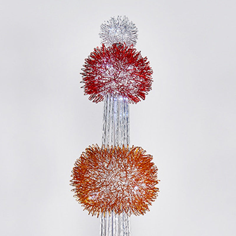Weaving Aluminum Wire Tower Floor Lamp