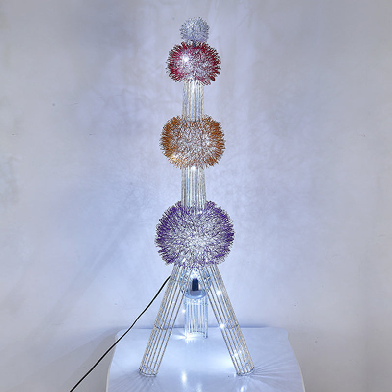 Weaving Aluminum Wire Tower Floor Lamp