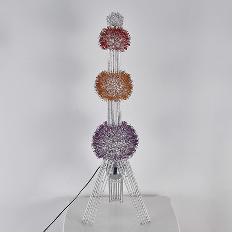 Weaving Aluminum Wire Tower Floor Lamp