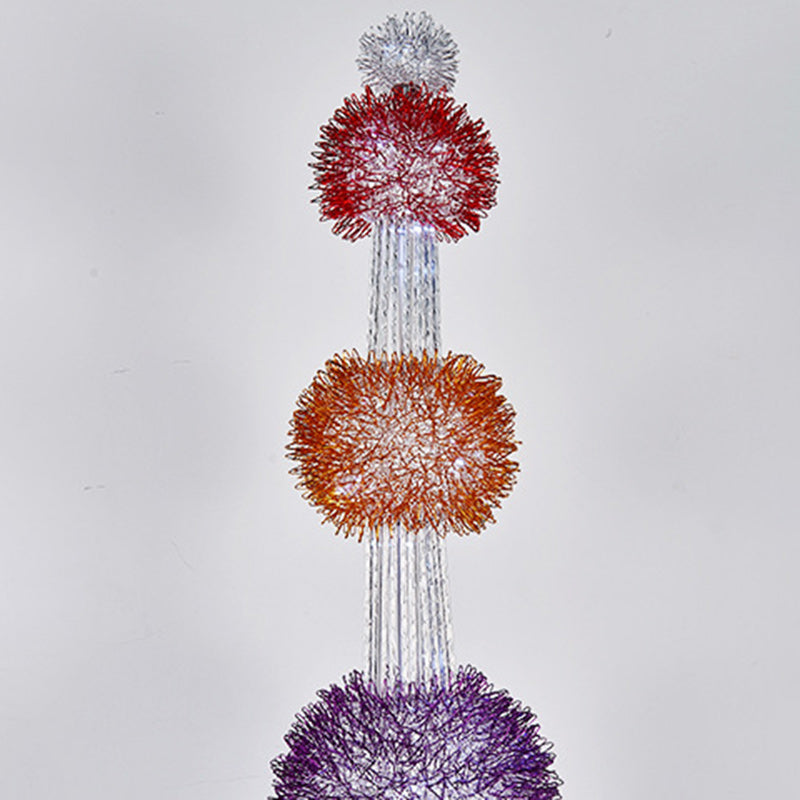 Weaving Aluminum Wire Tower Floor Lamp