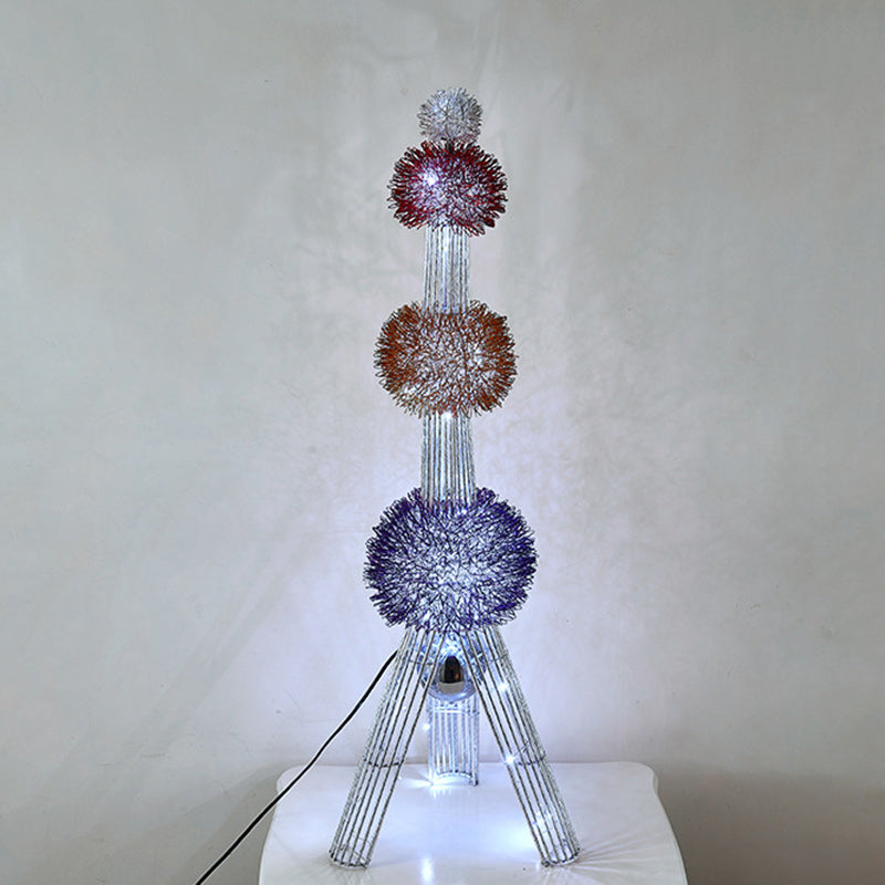 Weaving Aluminum Wire Tower Floor Lamp