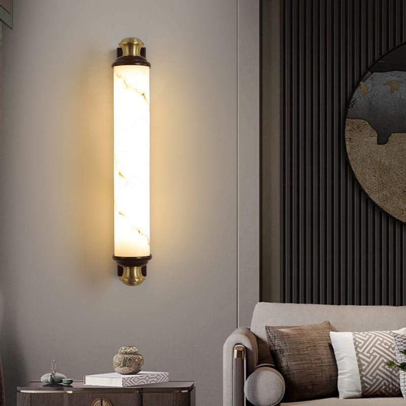Brass Wujin Wood Imitation Wall Lamp