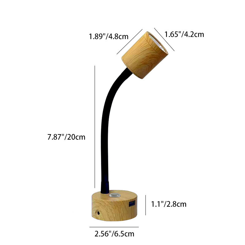 Aluminum Gooseneck Reading Bedside Wall Lamp