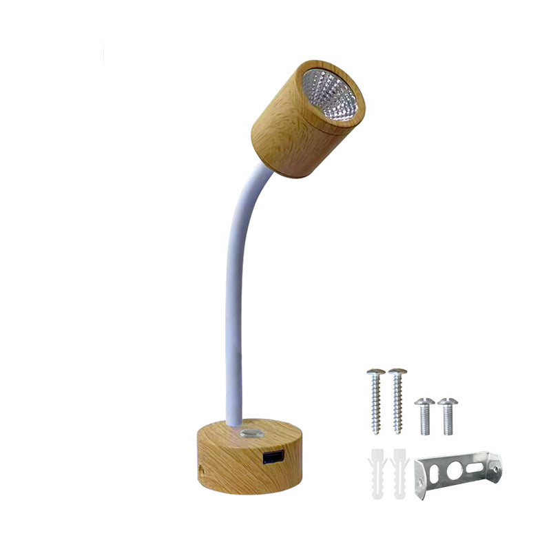 Aluminum Gooseneck Reading Bedside Wall Lamp