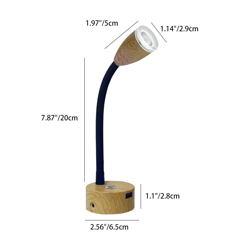 Aluminum Gooseneck Reading Bedside Wall Lamp