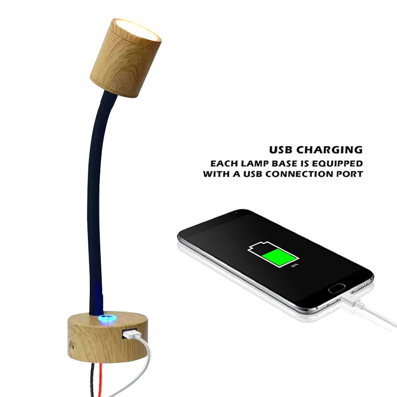 Aluminum Gooseneck Reading Bedside Wall Lamp