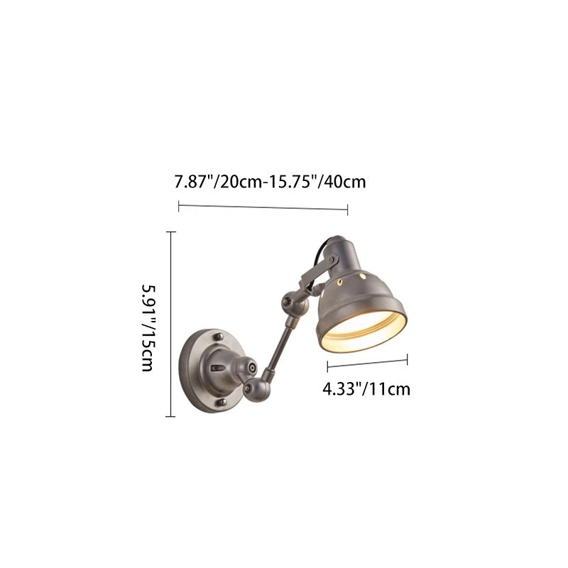 Aluminum Iron Half-Dome Hallway Wall Lamp
