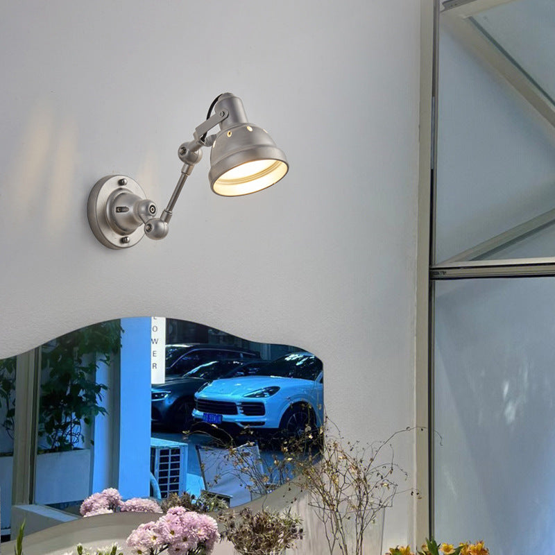 Aluminum Iron Half-Dome Hallway Wall Lamp