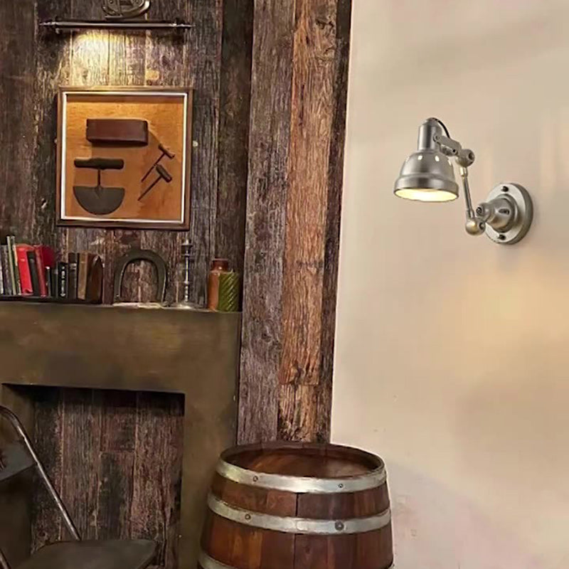 Aluminum Iron Half-Dome Hallway Wall Lamp