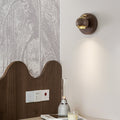 Walnut Aluminum Ball-Shaped Bedside Wall Lamp