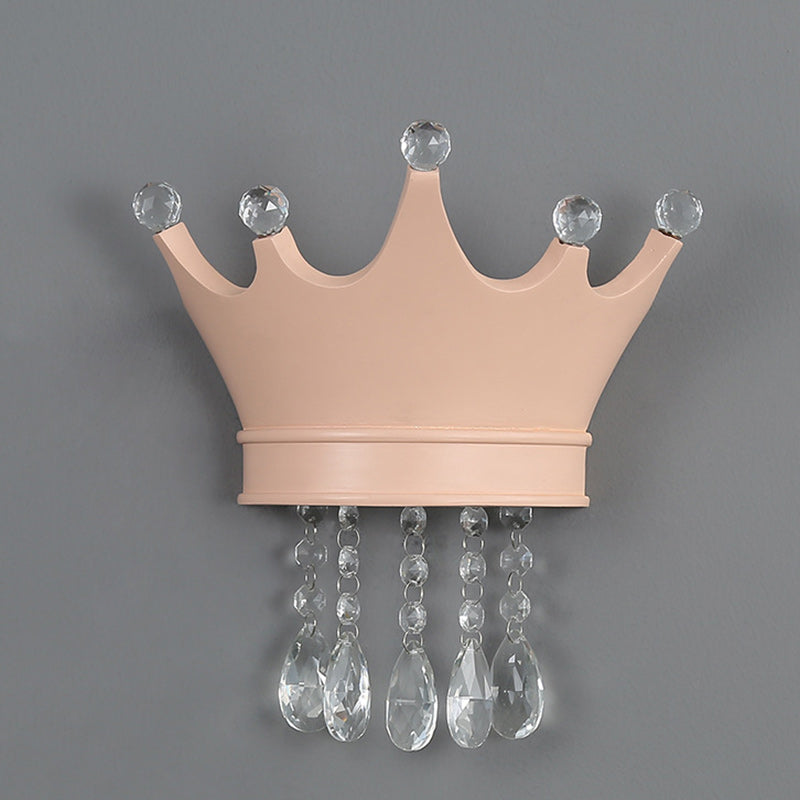 Kids Resin Crystal Crown Wall Lamp
