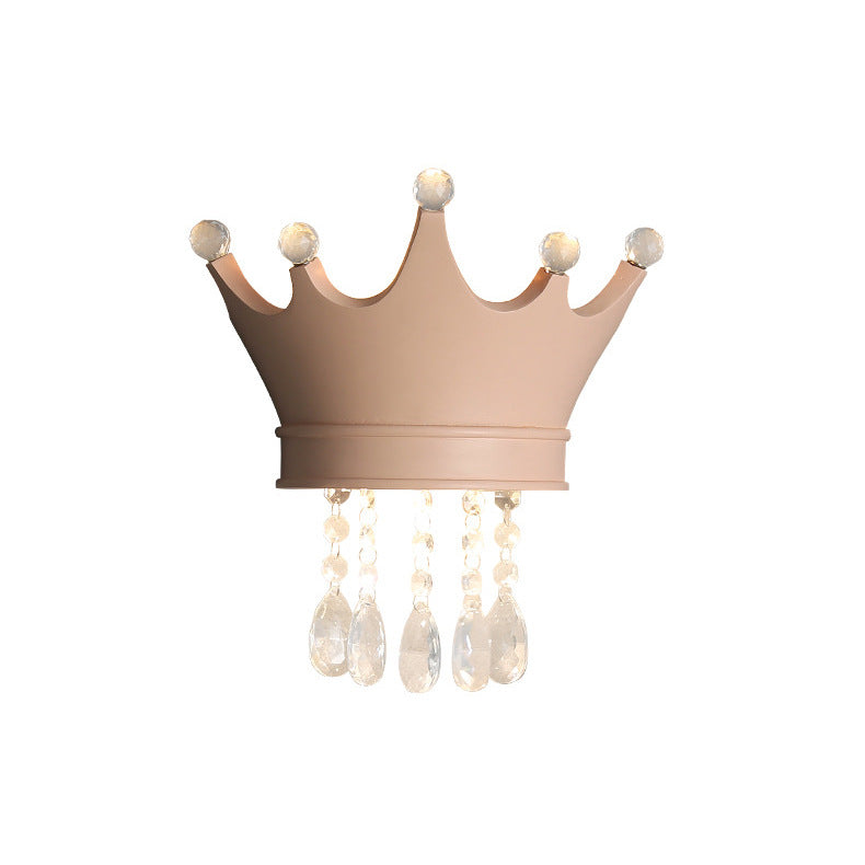 Kids Resin Crystal Crown Wall Lamp