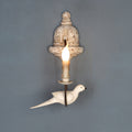 Solid Wood Metal Candelabra Wall Lamp