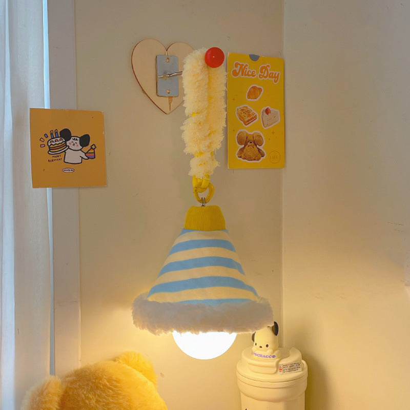 Fabric Rechargeable Bell-Striped Night Wall Lamp