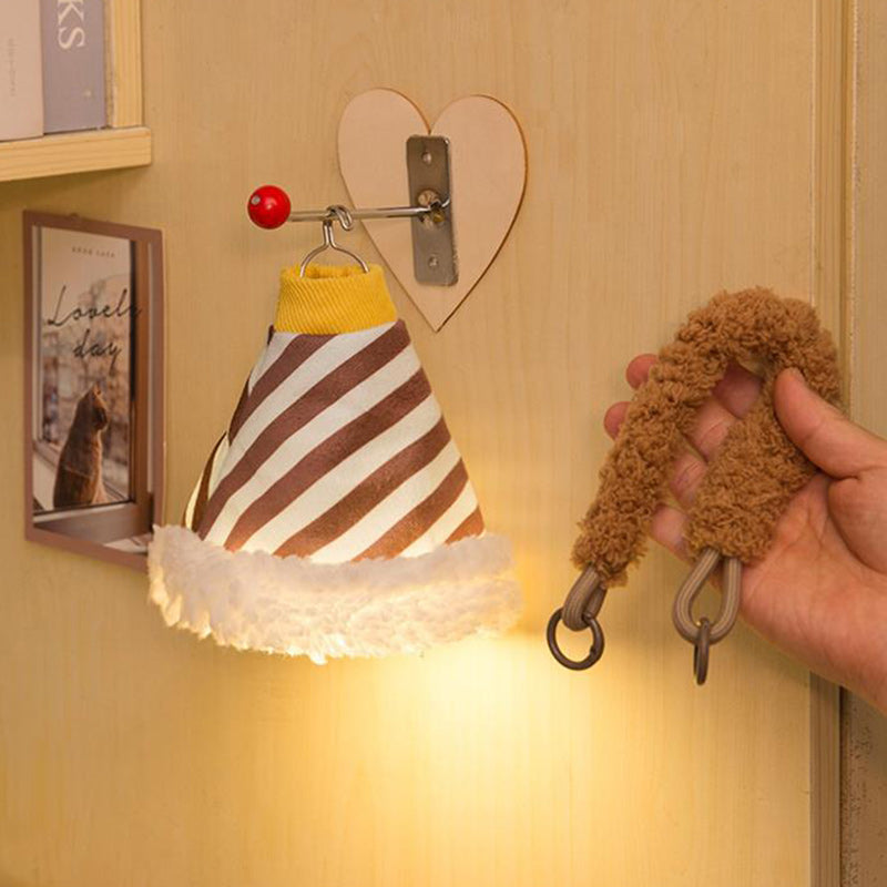 Fabric Rechargeable Bell-Striped Night Wall Lamp