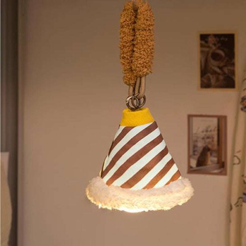 Fabric Rechargeable Bell-Striped Night Wall Lamp