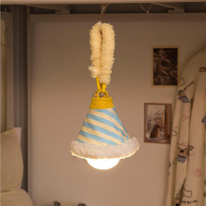 Fabric Rechargeable Bell-Striped Night Wall Lamp