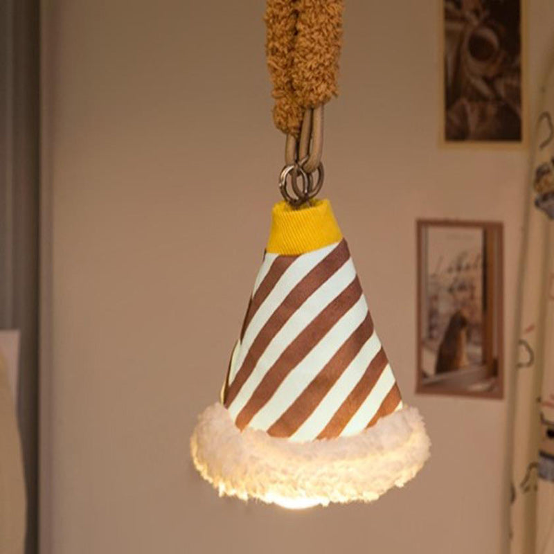 Fabric Rechargeable Bell-Striped Night Wall Lamp