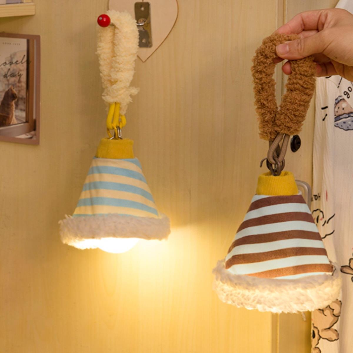 Fabric Rechargeable Bell-Striped Night Wall Lamp