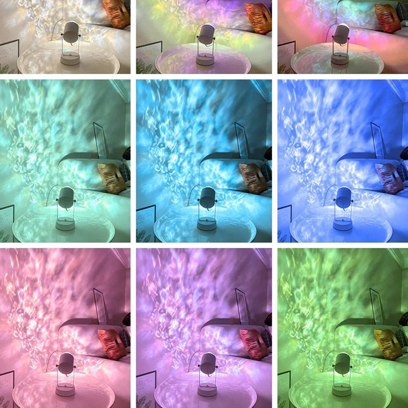 Water Ripple Cylinder Iron Table Lamp
