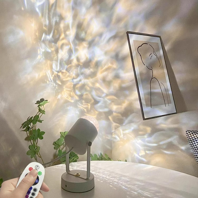Water Ripple Cylinder Iron Table Lamp