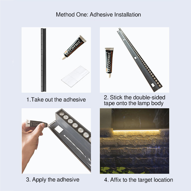 Strip Aluminum Tempered Glass Outdoor Light