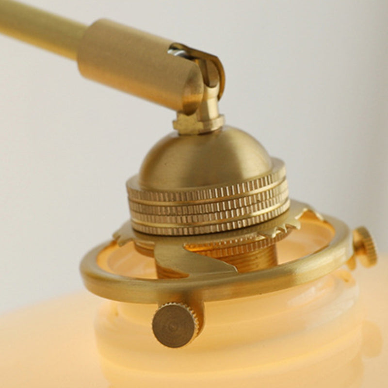 Glass Brass Iron Pleated Wall Lamp