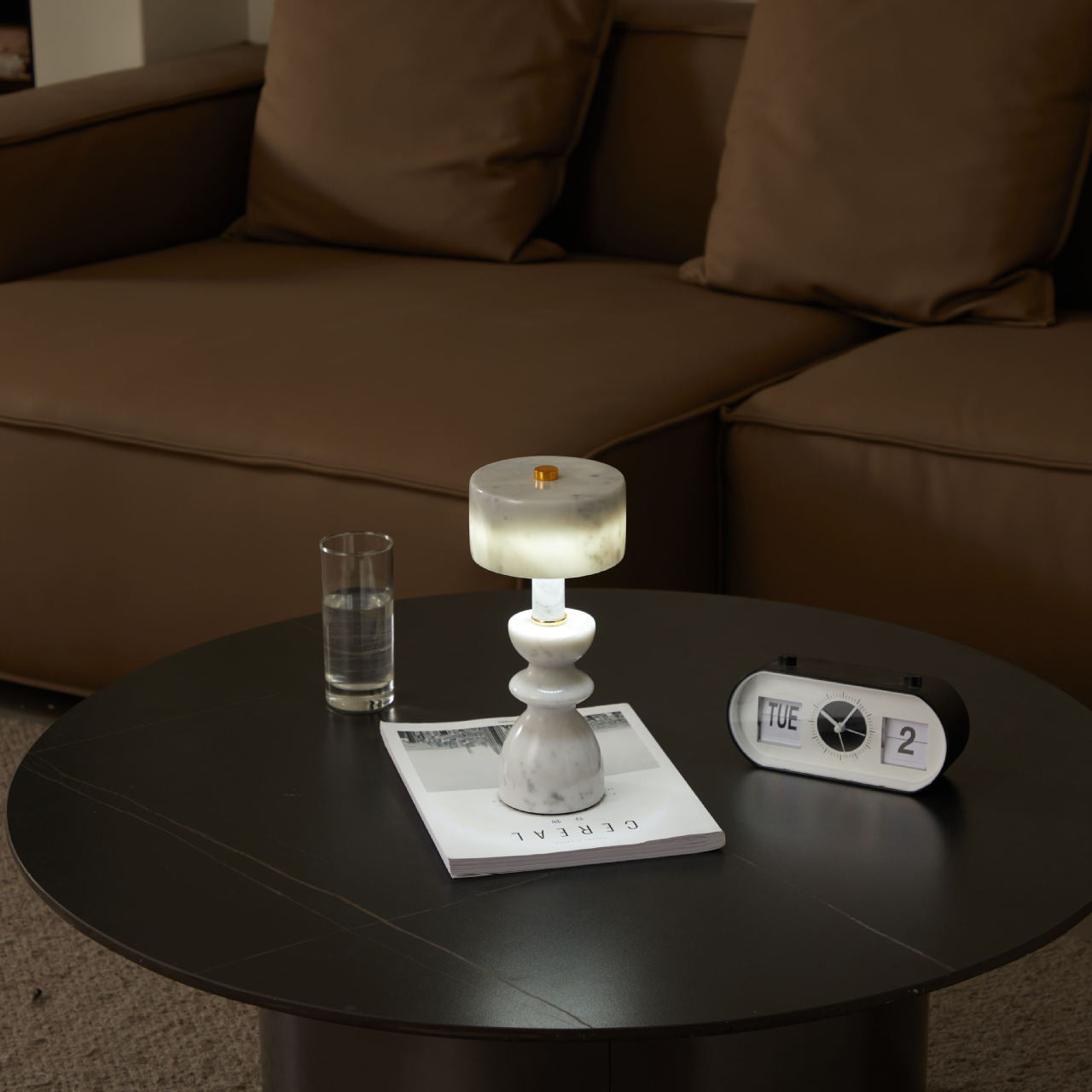 Aluminum Marble Table Lamp