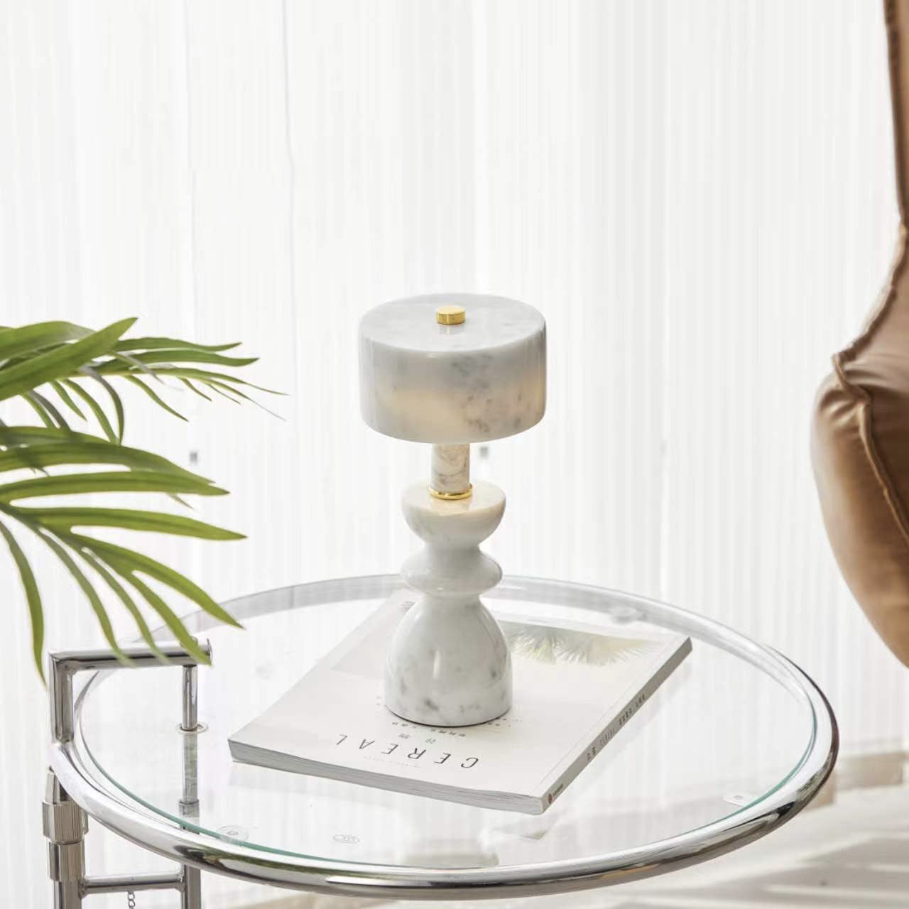 Aluminum Marble Table Lamp