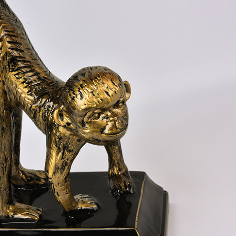 Monkey Copper Glass Bedroom Table Lamp