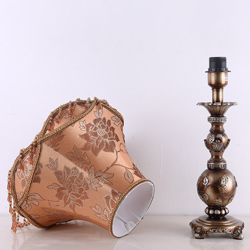 Hexagonal Resin Fabric Bedroom Table Lamp