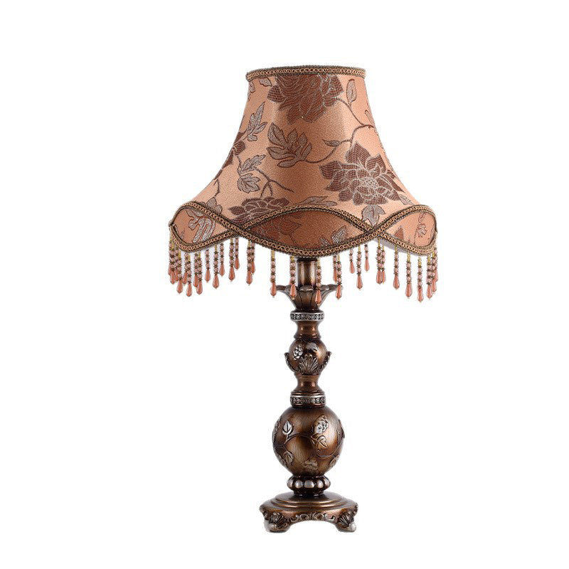 Hexagonal Resin Fabric Bedroom Table Lamp