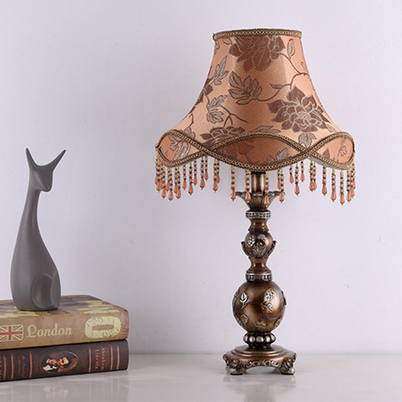 Hexagonal Resin Fabric Bedroom Table Lamp