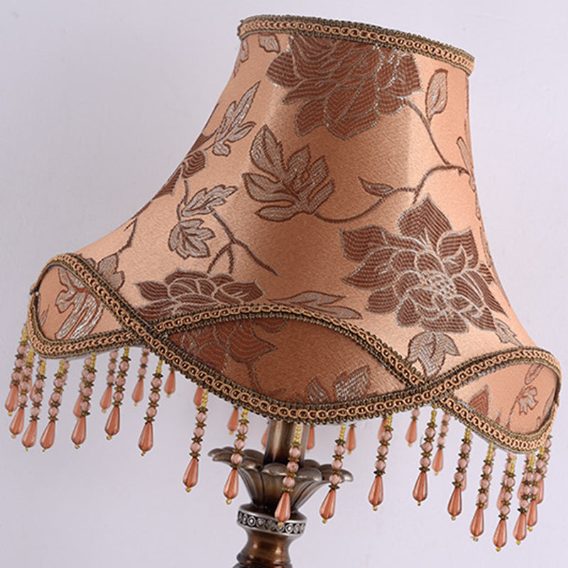 Hexagonal Resin Fabric Bedroom Table Lamp