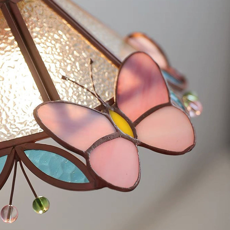 Cone Glass Copper Living Wall Lamp