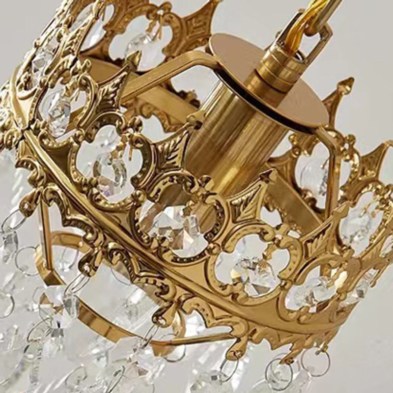 Teardrop Crystal Iron Living Wall Lamp
