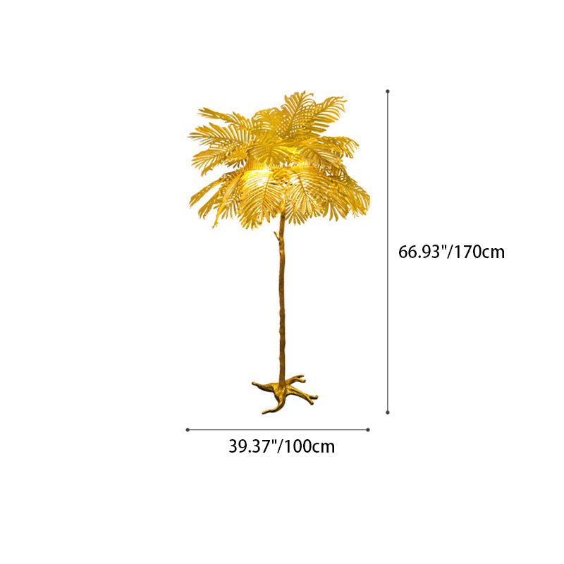 Nordic Tree Fabric Resin 5-Light Floor Lamp