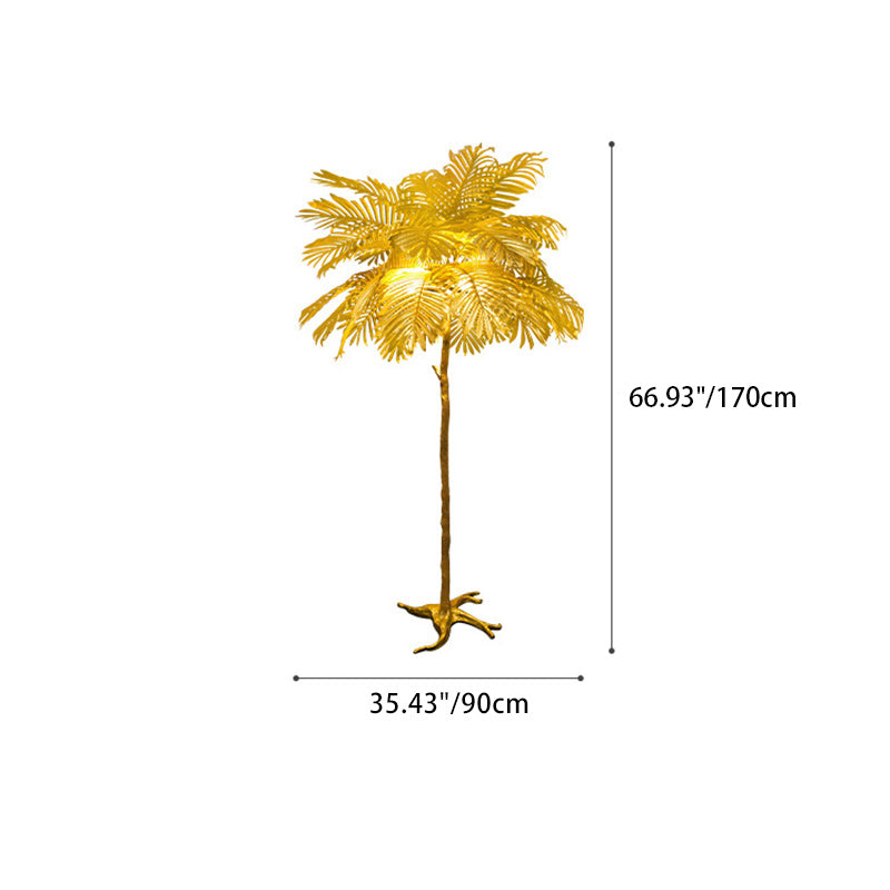 Nordic Tree Fabric Resin 5-Light Floor Lamp