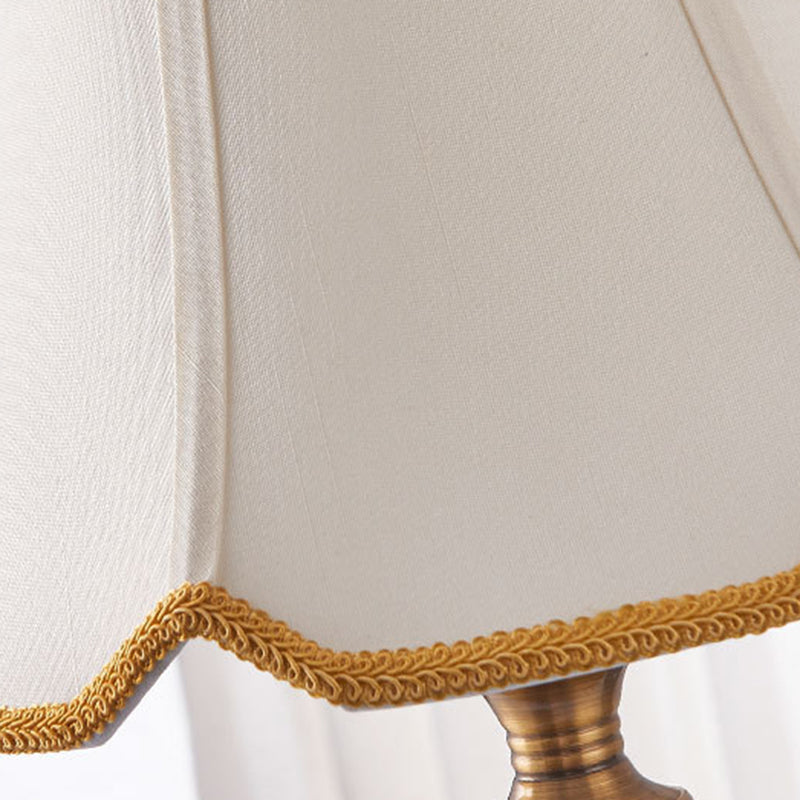 Drum Fabric Crystal Copper Table Lamp