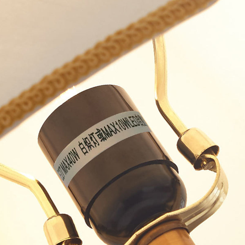 Drum Fabric Crystal Copper Table Lamp