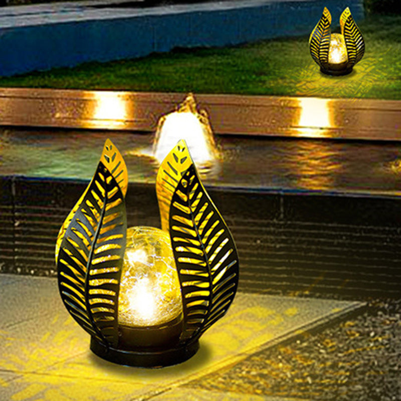 Leaf Iron Plastic Landscape Outdoor Light