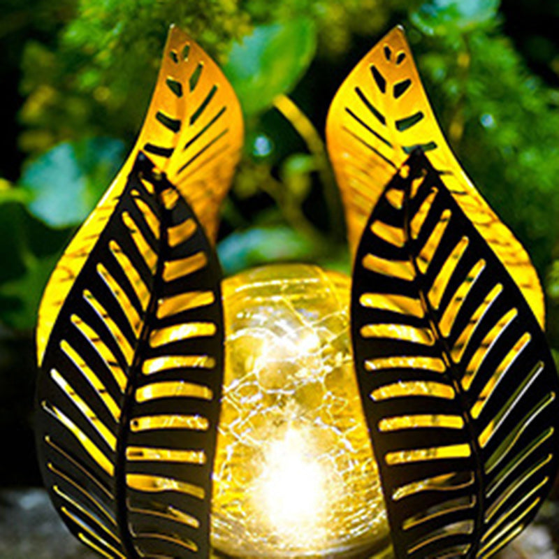 Leaf Iron Plastic Landscape Outdoor Light